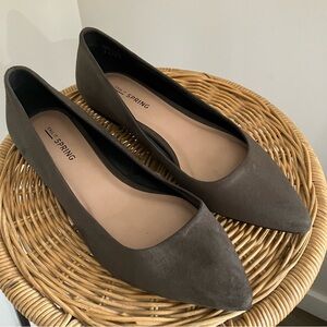 Call it Spring Faux Suede Pointed Toe Flats